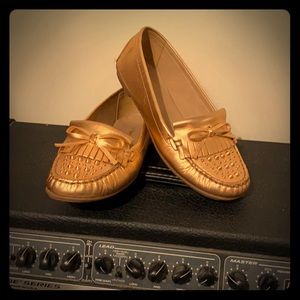 Hush Puppies rose gold loafers